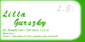 lilla gurszky business card